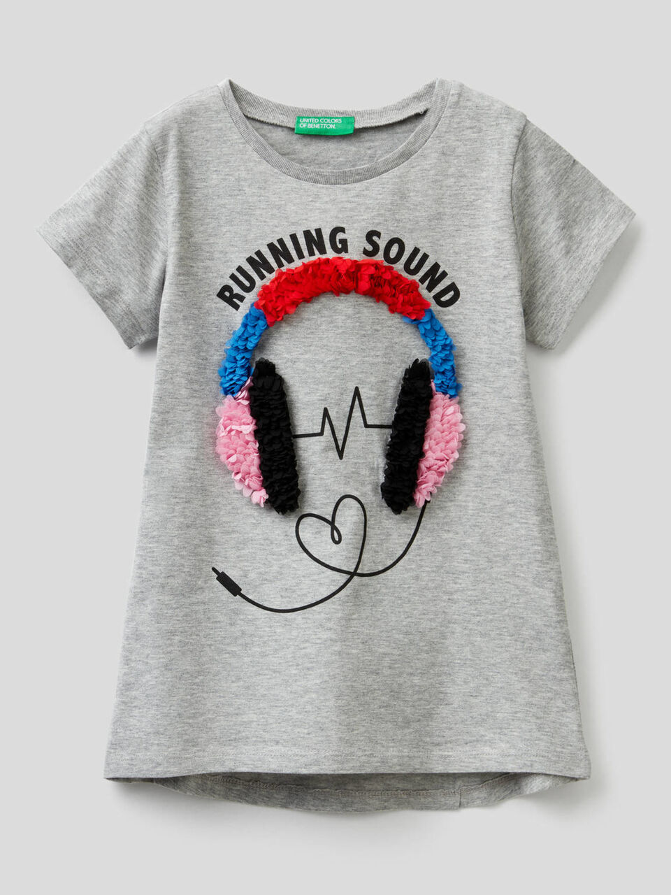 T-shirt avec pétales appliqués image number 1