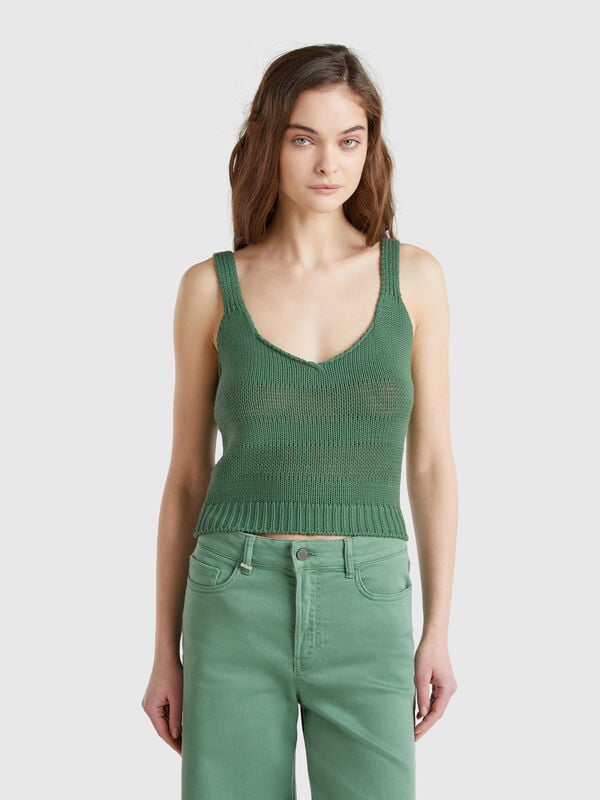 Débardeur tricoté 100% coton Femme