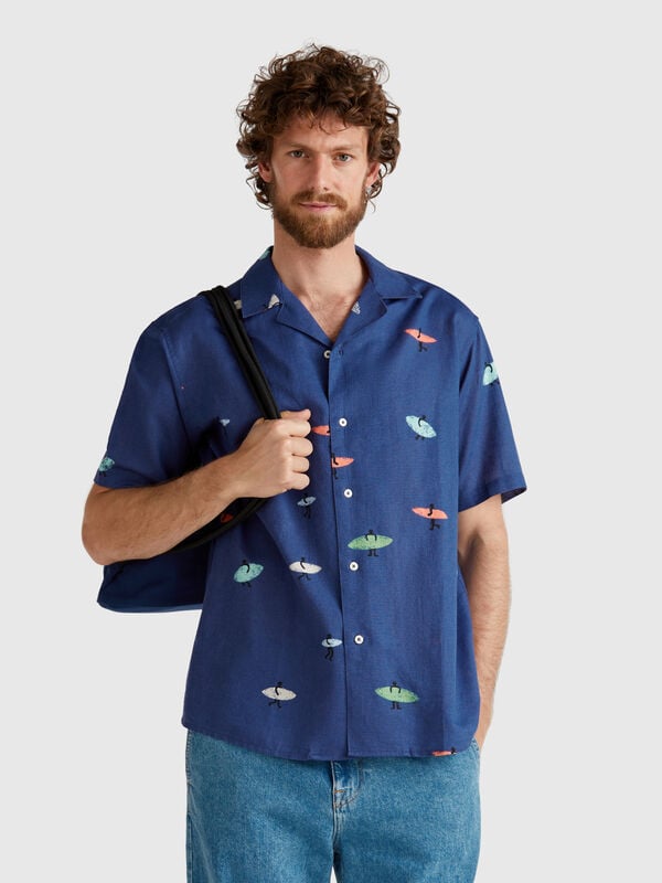 Chemise avec imprimé surf Homme