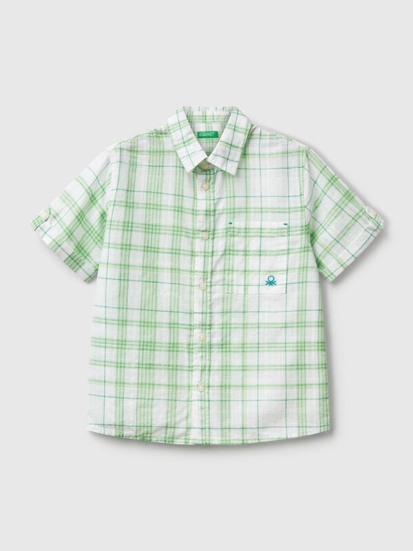 Chemise à carreaux 100% coton Garçon