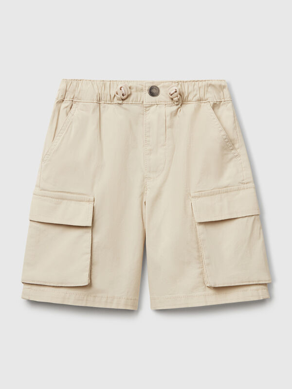 Short parachute en coton stretch Garçon