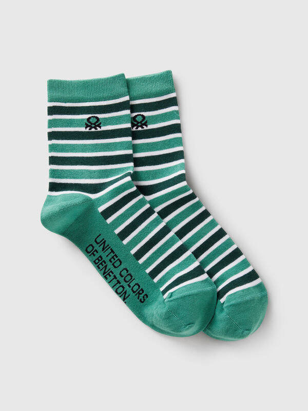 Chaussettes à rayures multicolores