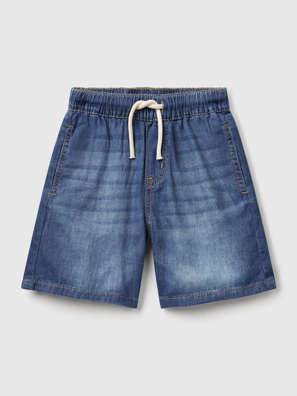 Bermuda en chambray avec cordon de serrage Garçon