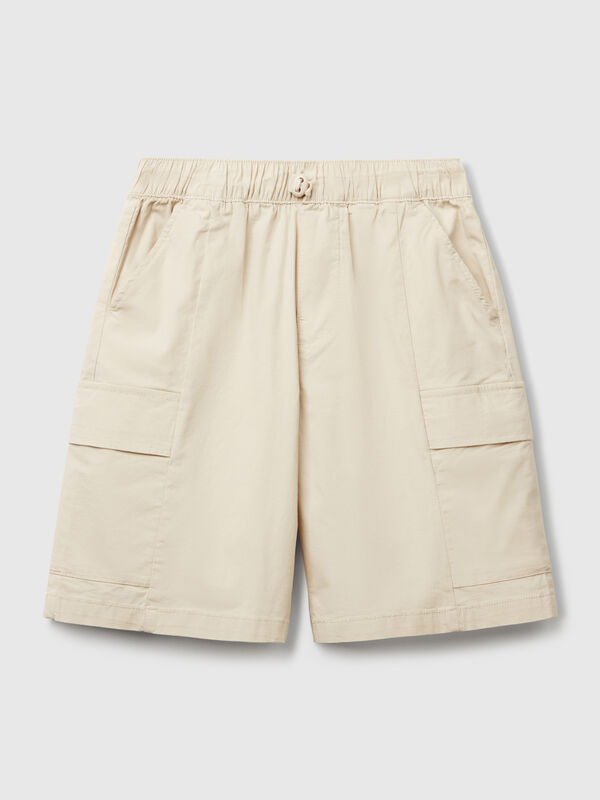 Short parachute en coton stretch Garçon