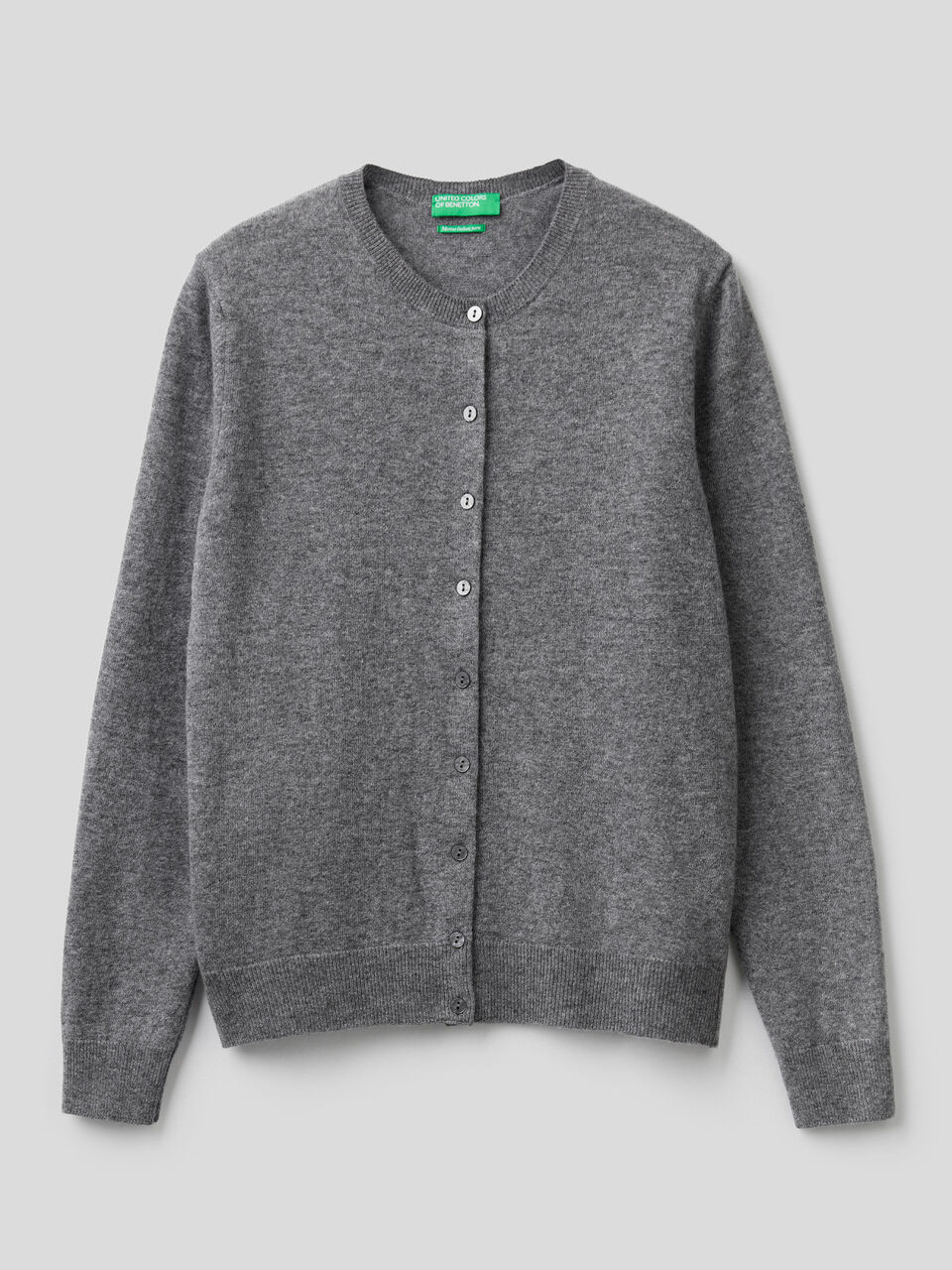 Gilet col rond en pure laine vierge image number 1