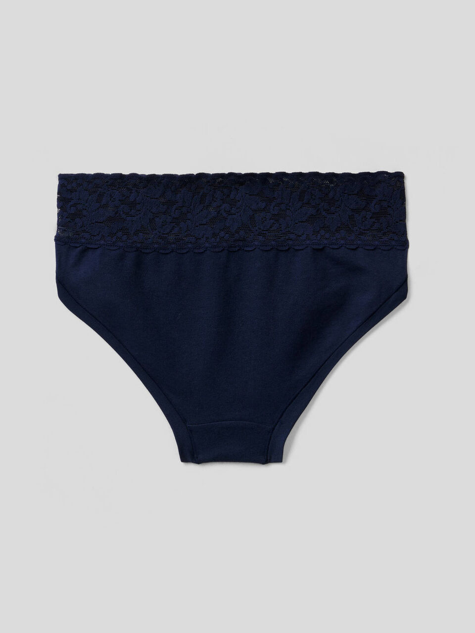 Culotte avec dentelle en coton stretch image number 2