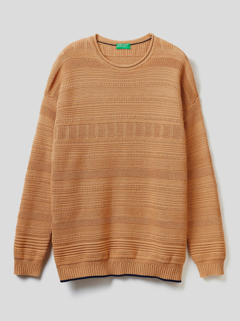 Pull texturé en 100% coton image number 1