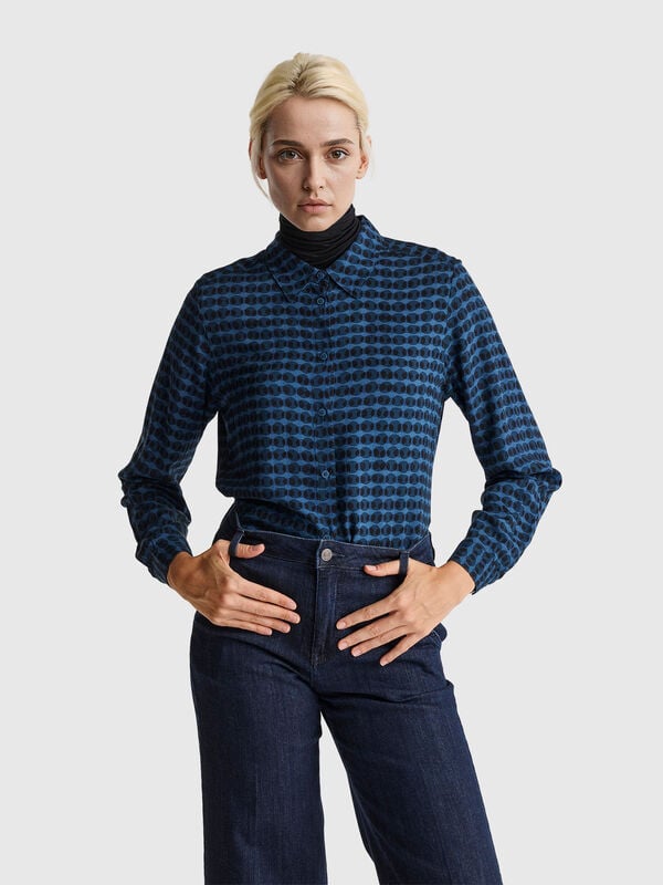 Chemise en viscose à motifs Femme