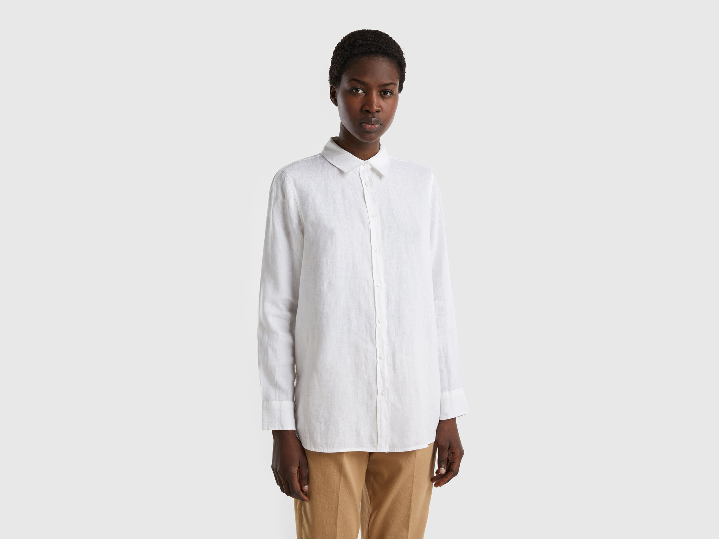 Chemise longue en pur lin