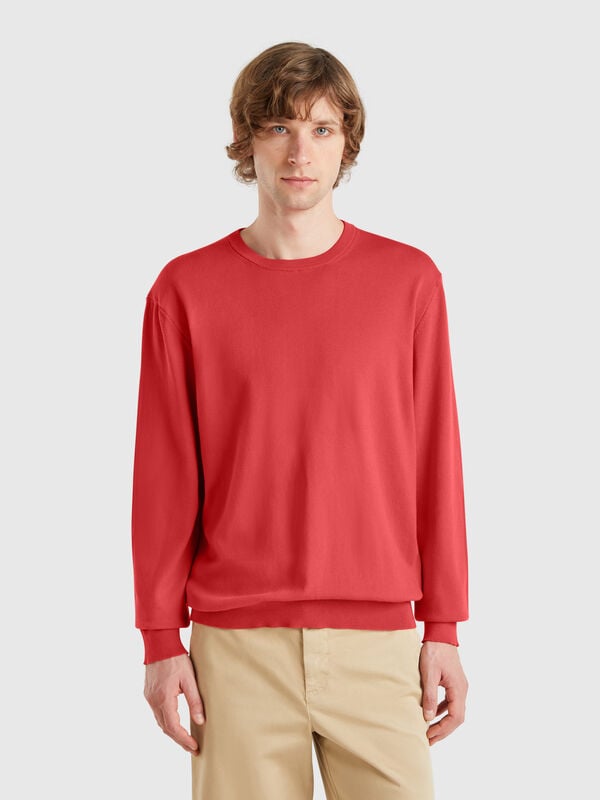 Pull 100 % coton à col rond Homme