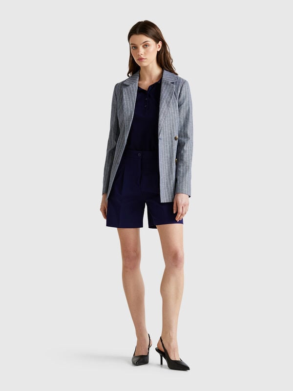 Bermuda en coton stretch Femme