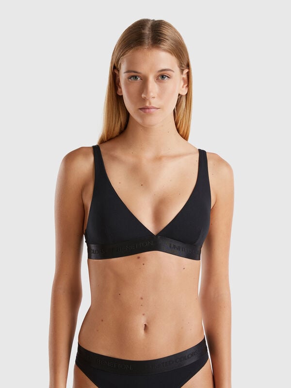 Soutien-gorge triangle en coton stretch Femme