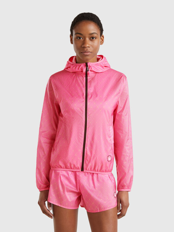 Veste en nylon avec logo imprimé Femme