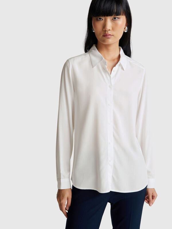 Chemise en viscose coupe régulière Femme