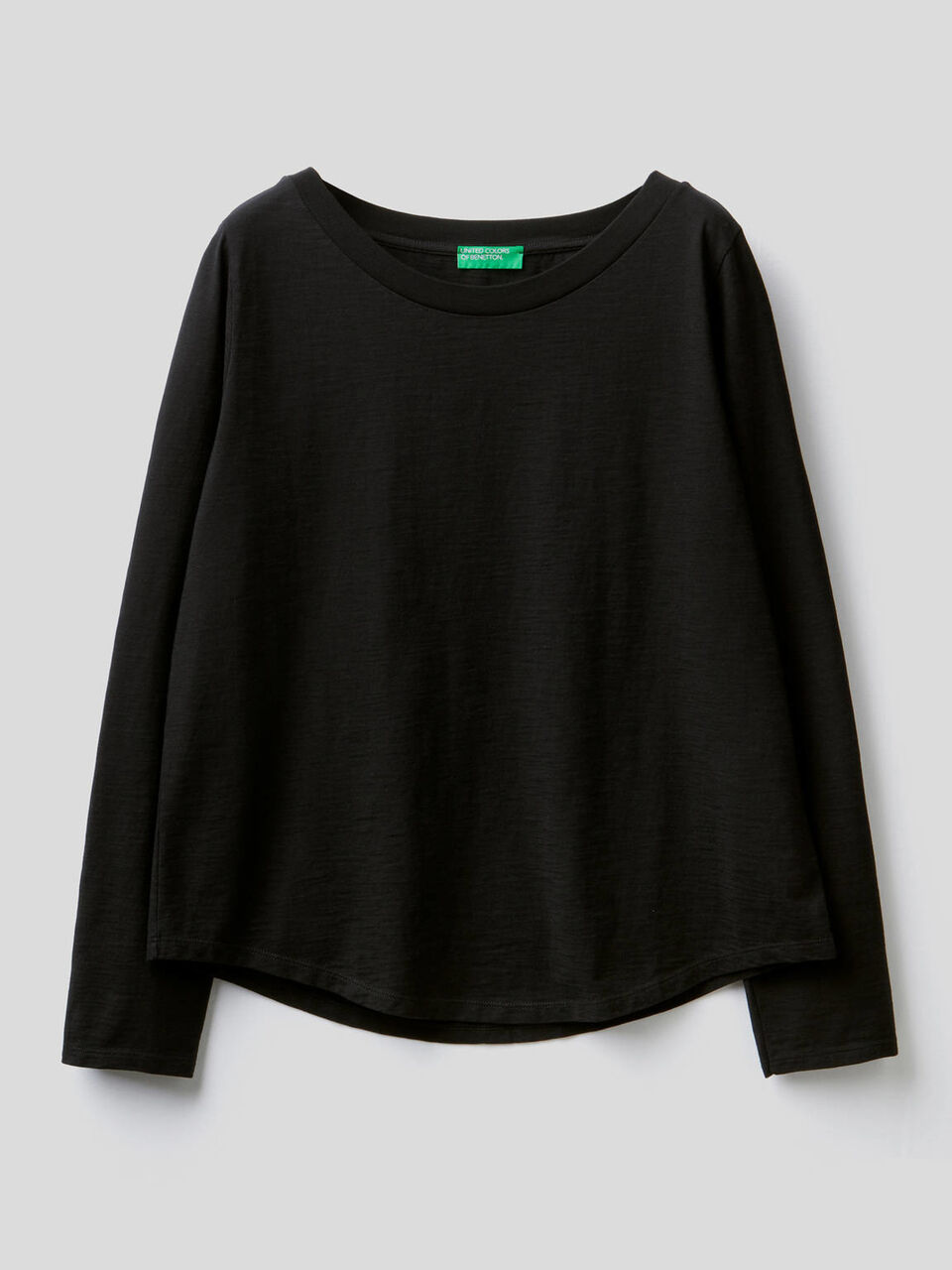 T-shirt manches longues en pur coton image number 1
