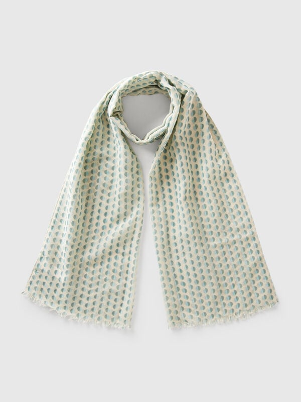 Foulard à pois verts et bleus Femme
