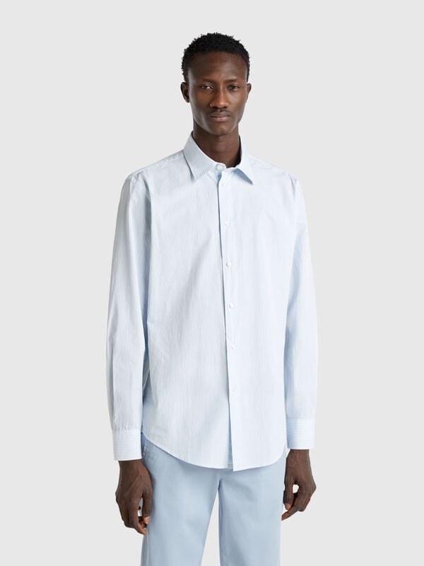 Chemise rayée en coton Homme