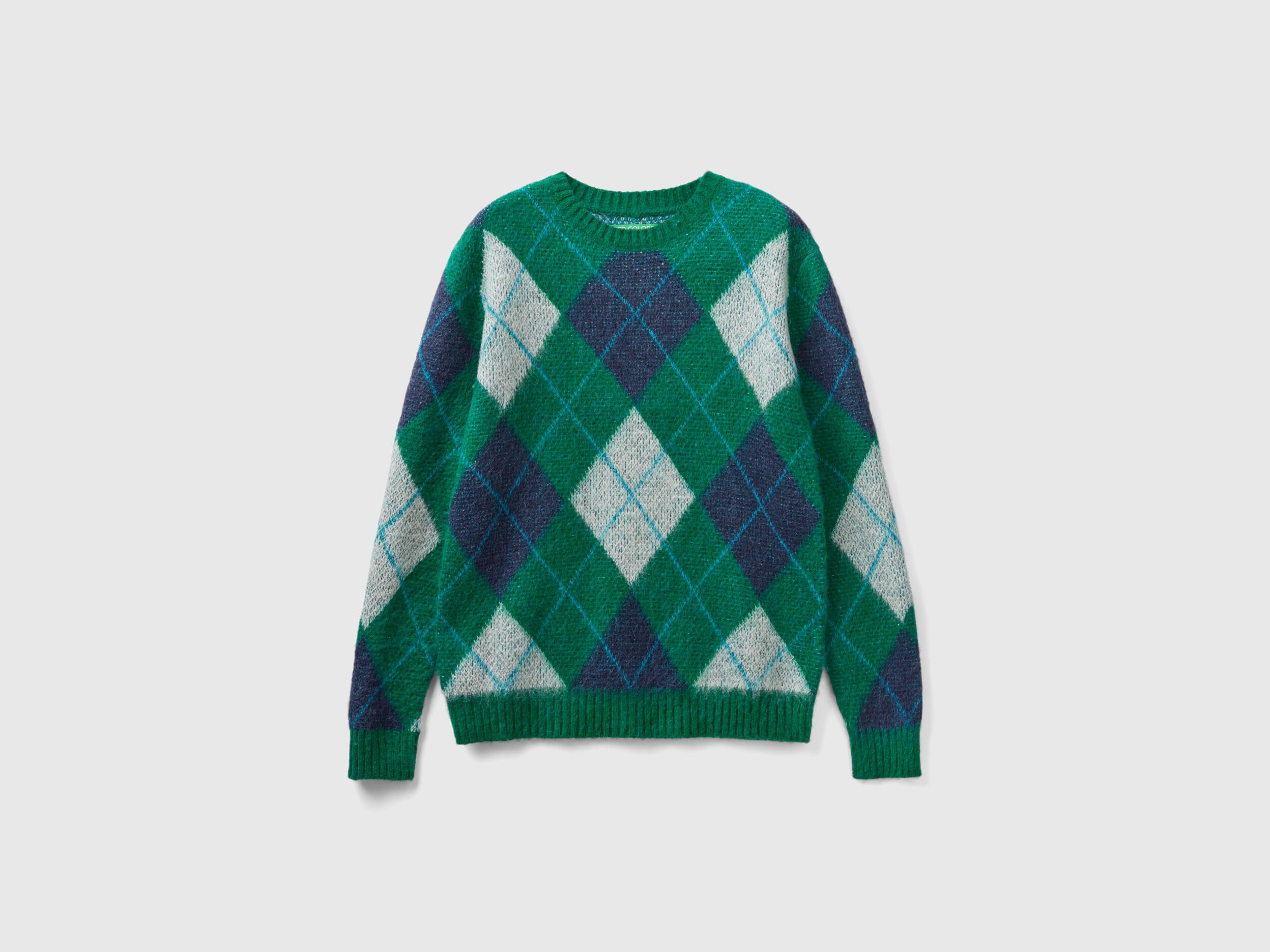 Pull jacquard losange homme store