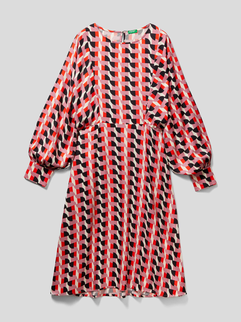 Robe midi à motif en viscose durable image number 1