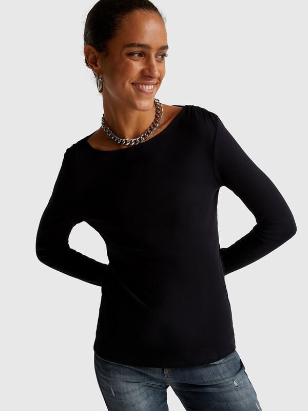T-shirt col bateau Femme