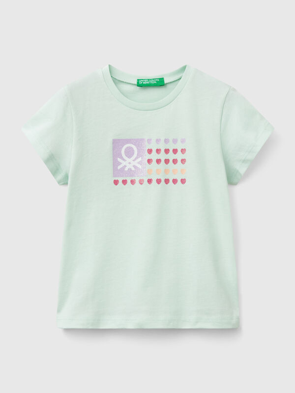 T-shirt imprimé paillettes Filles