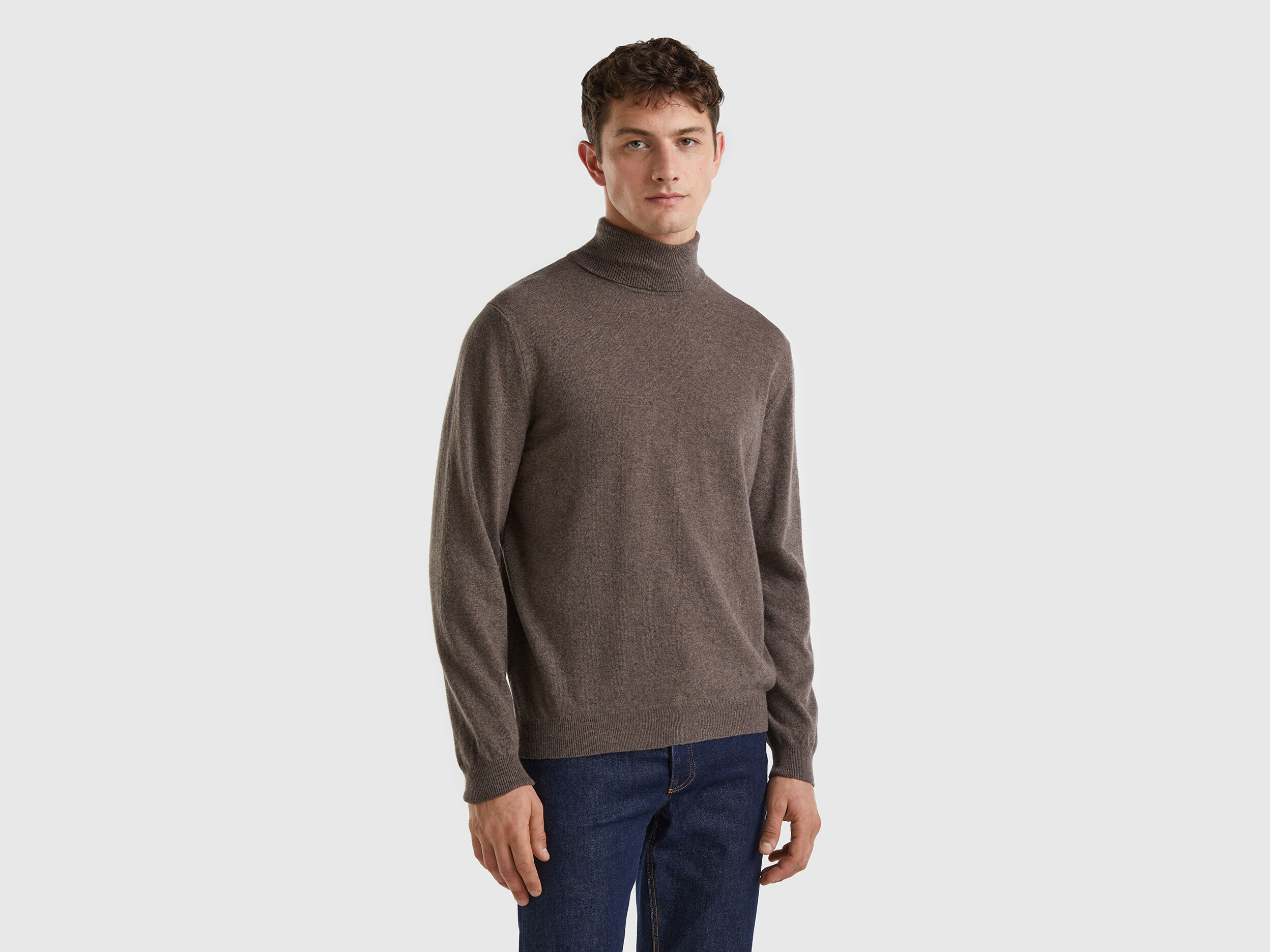 Pull col shop roulé benetton femme
