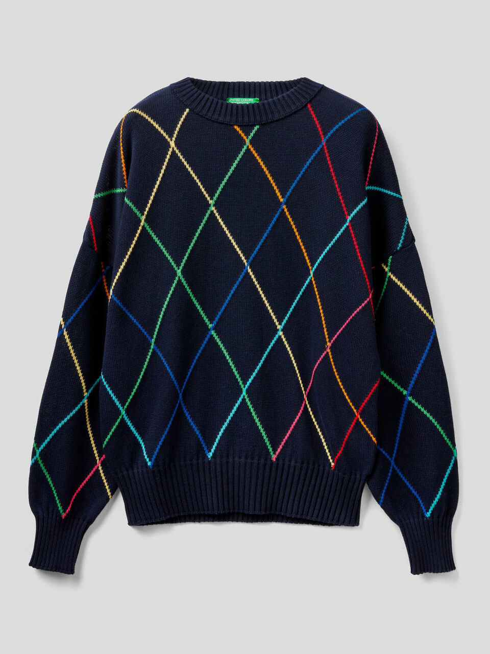 Pull à losanges multicolores image number 1