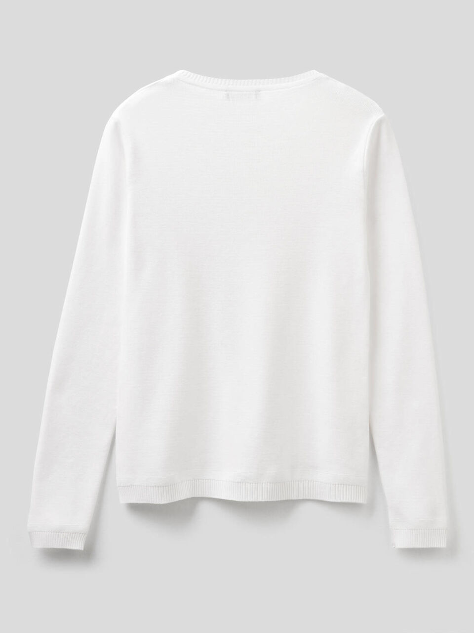 Pull col rond en pur coton image number 2