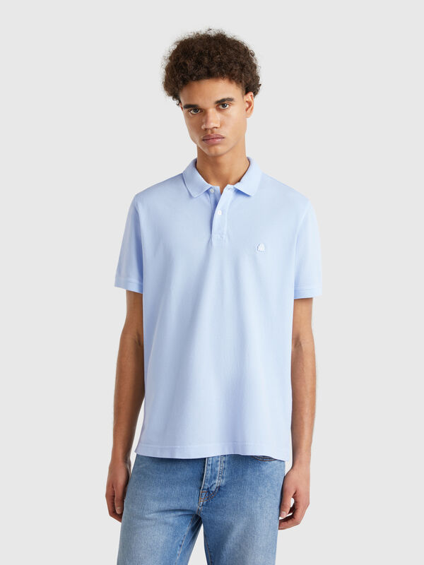 Polo regular bleu clair Homme