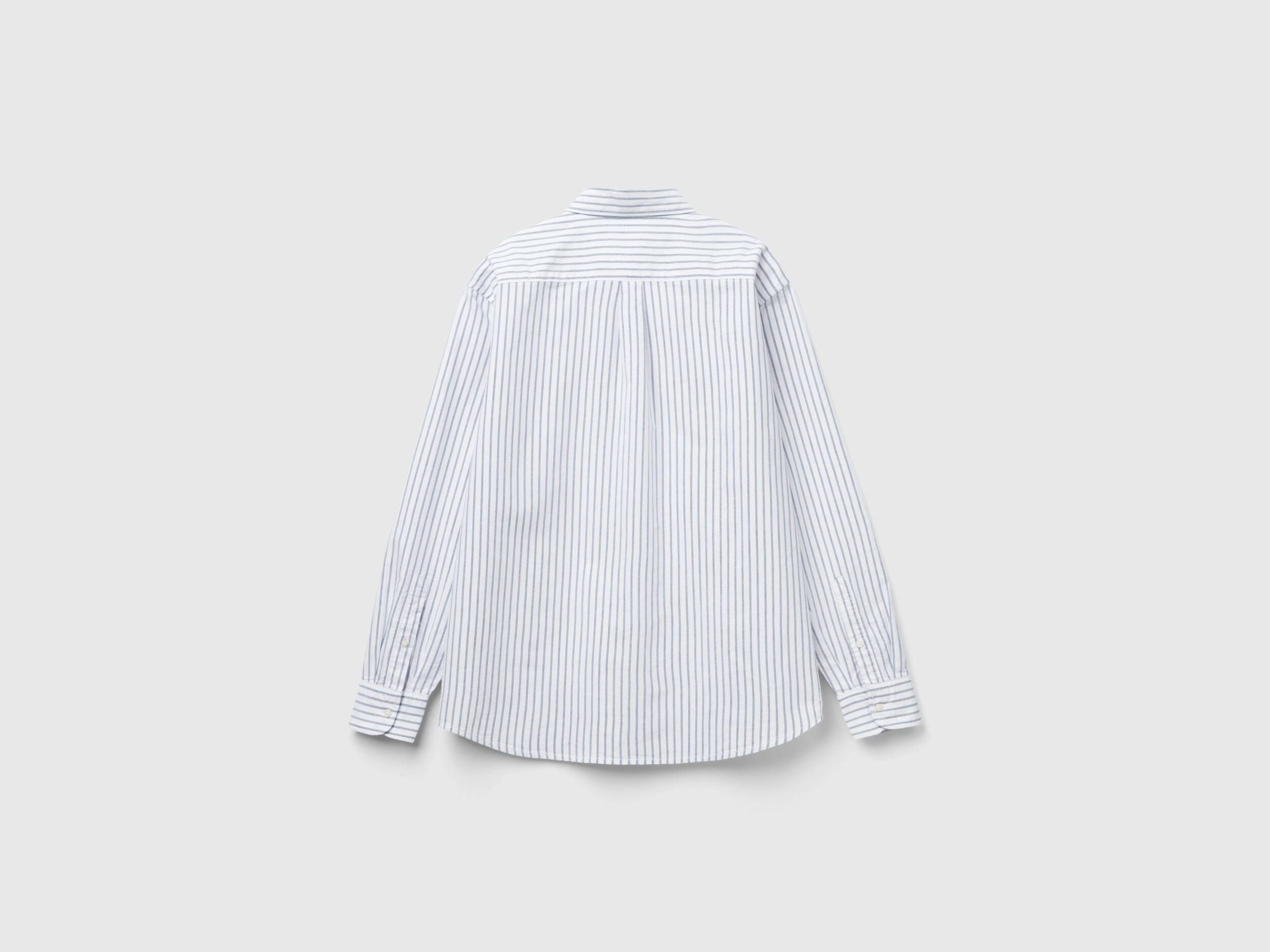 Chemise ray e 100 coton Bleu Clair Benetton