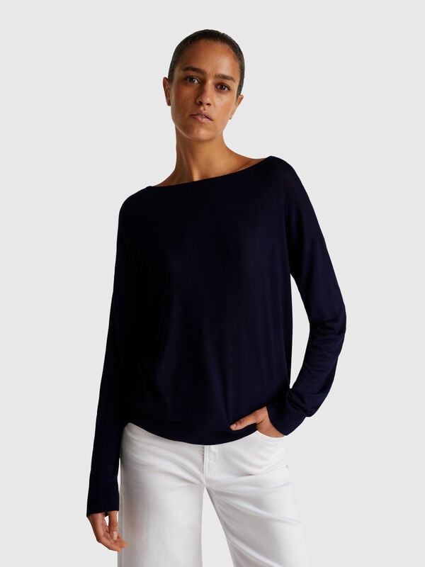 Pull fluide à encolure bateau Femme