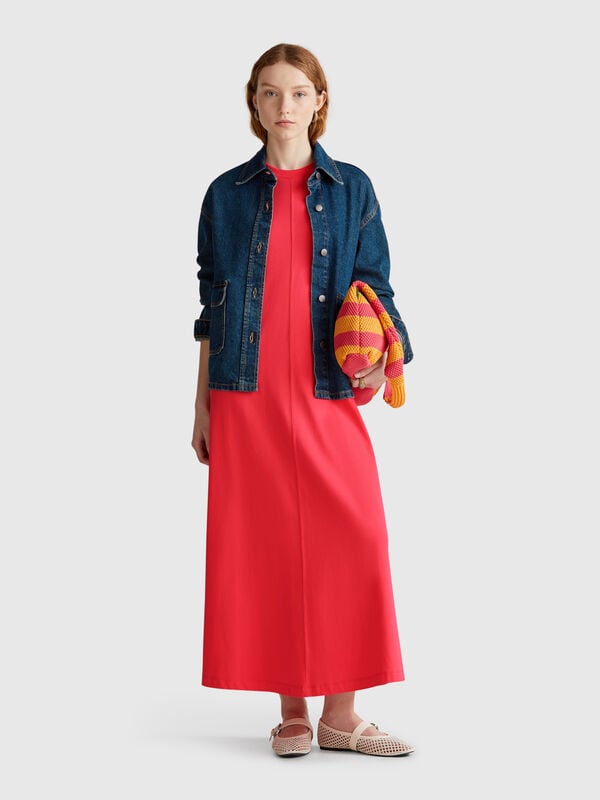 Robe sans manches en pur coton Femme