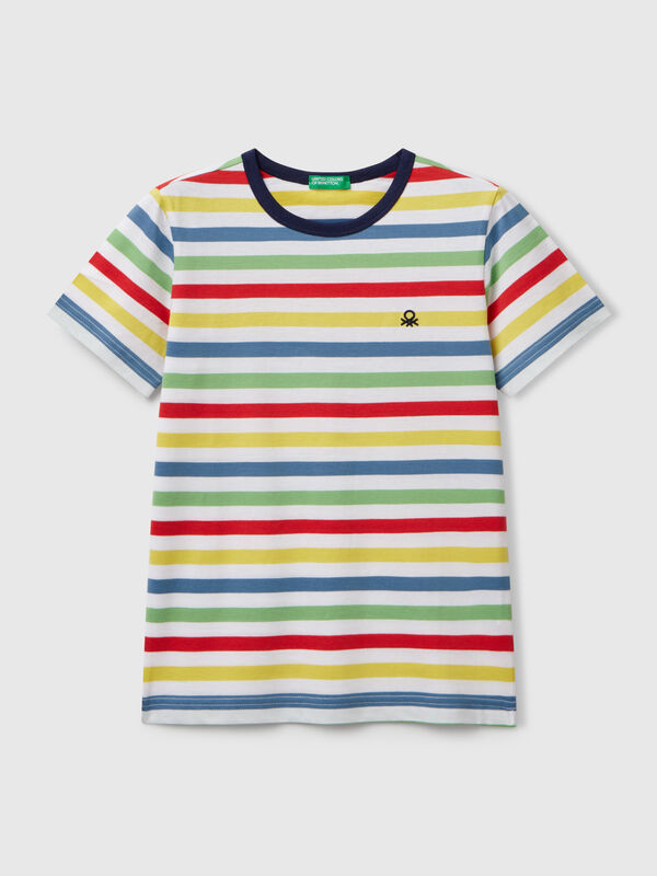T-shirt rayé 100% coton Garçon