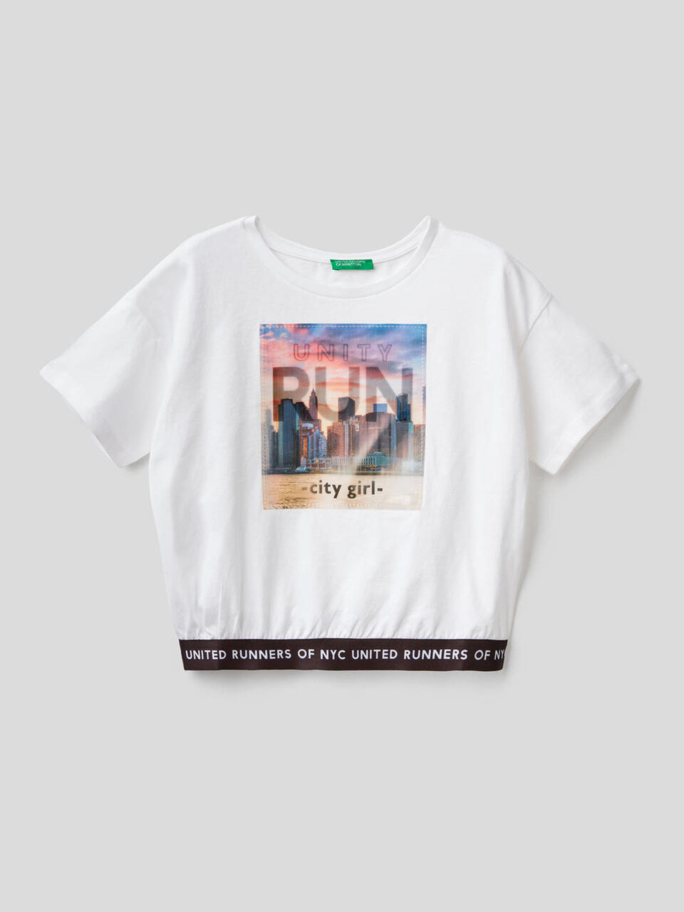 T-shirt cropped avec imprimé moiré image number 1