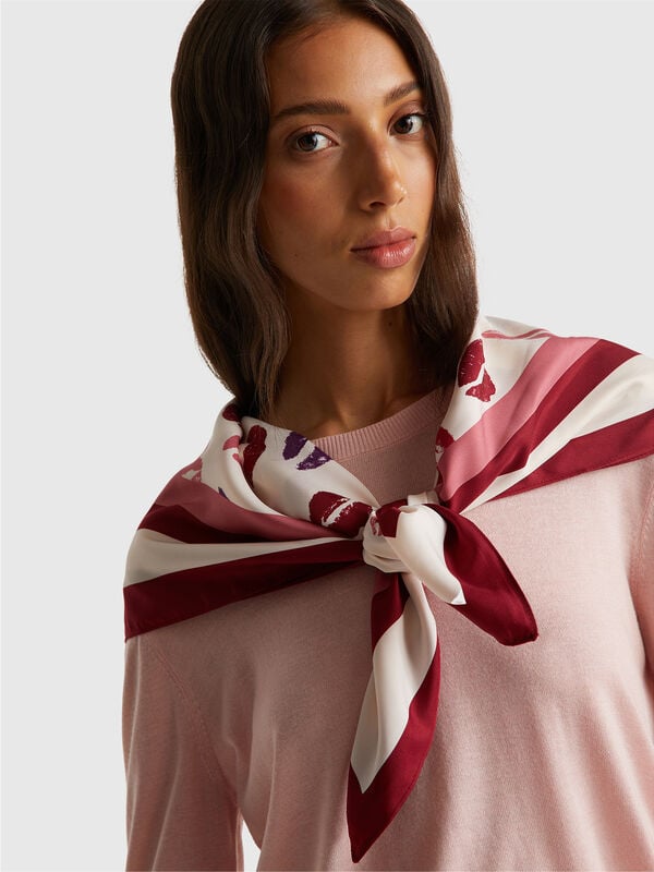 Écharpe en tissu à motifs Femme