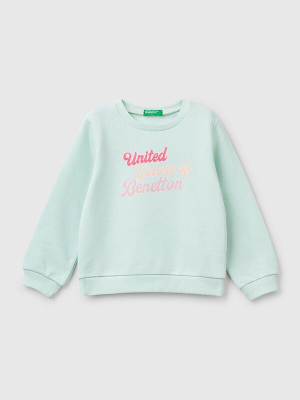 Sweat en coton à imprimé pailleté Filles