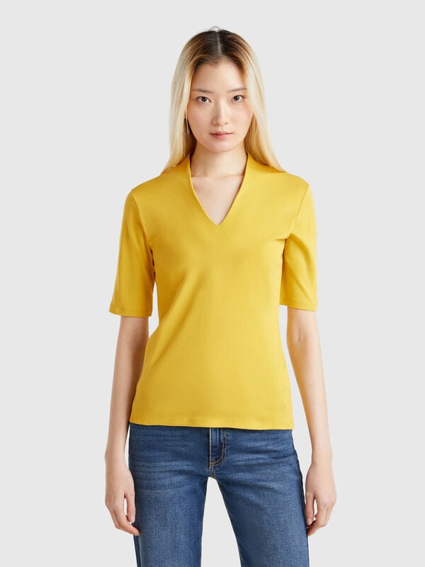 T-shirt coupe slim en coton longues fibres Femme