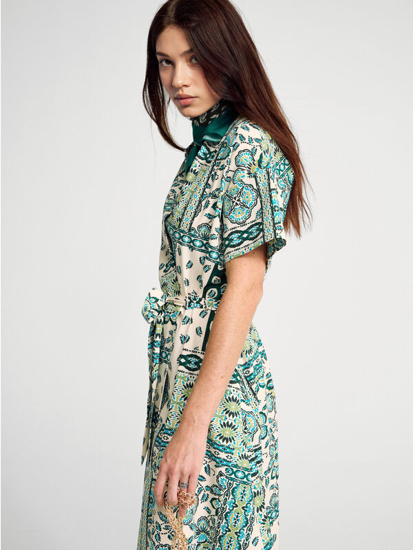 Robe longue à imprimé bandana Femme