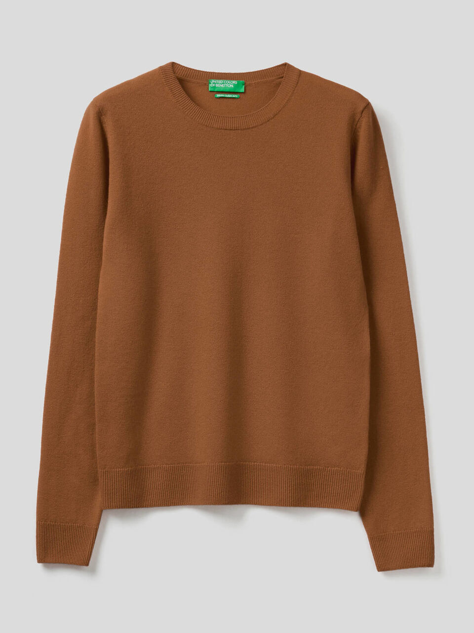 Pull col rond en pure laine vierge image number 1