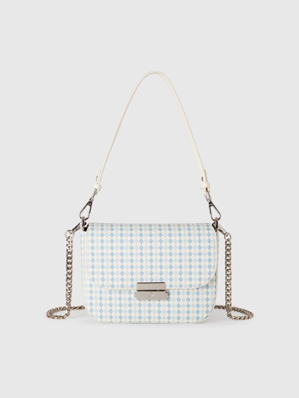 Sac en tissu enduit imprimé losanges Femme