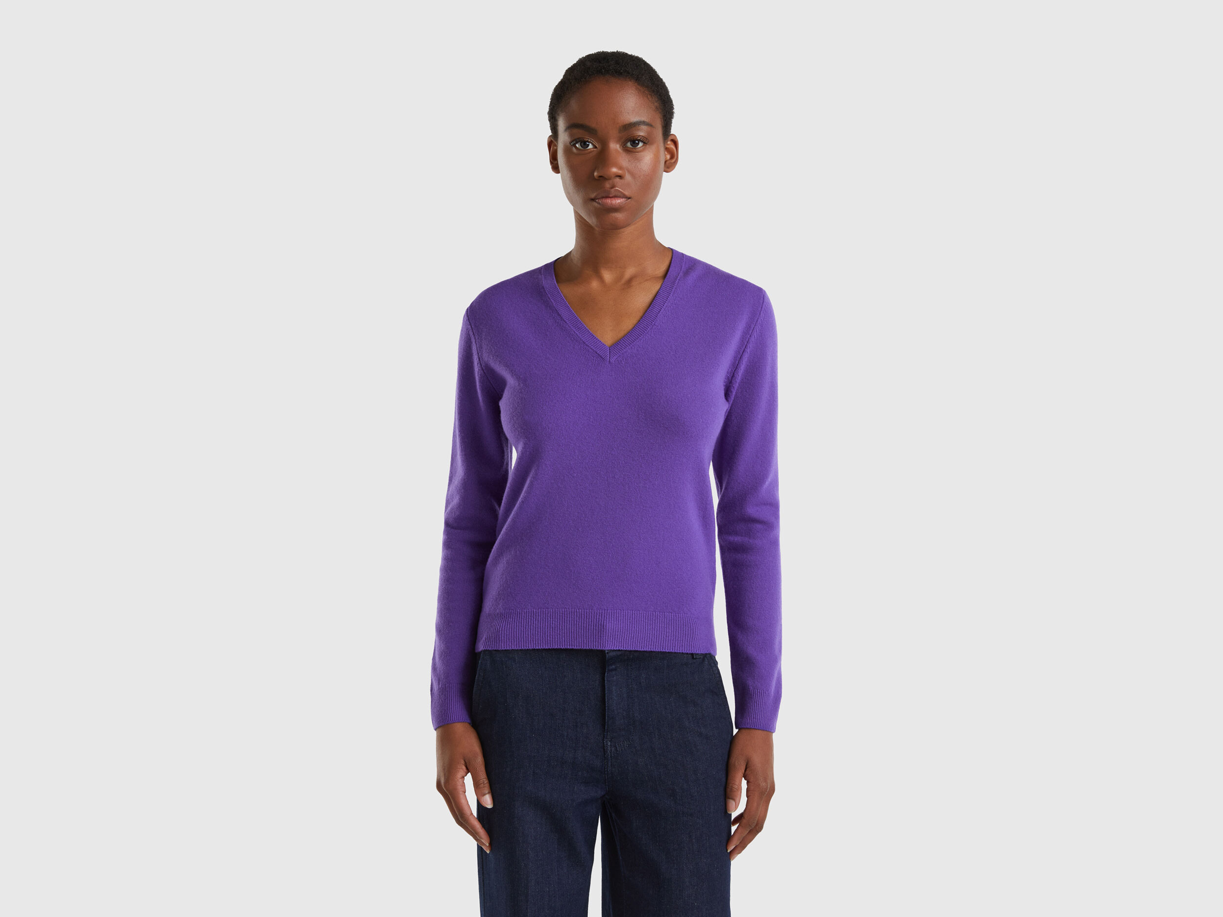 Benetton pull femme col v deals