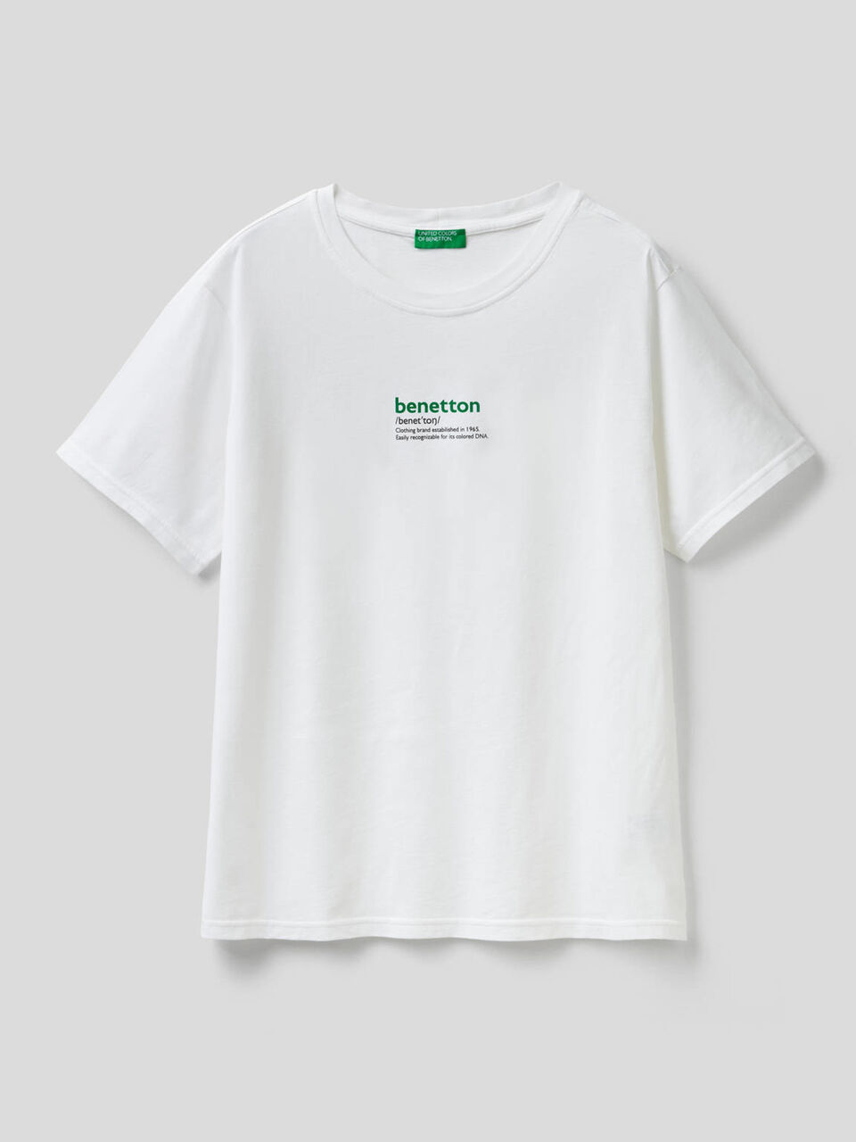 T-shirt blanc en pur coton avec imprimé image number 1