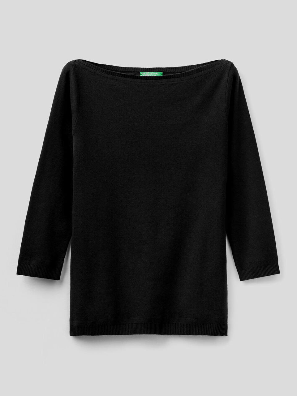 Pull 100% coton avec encolure bateau image number 1