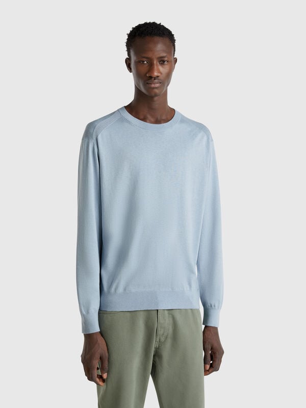Pull en viscose et soie mélangées Homme