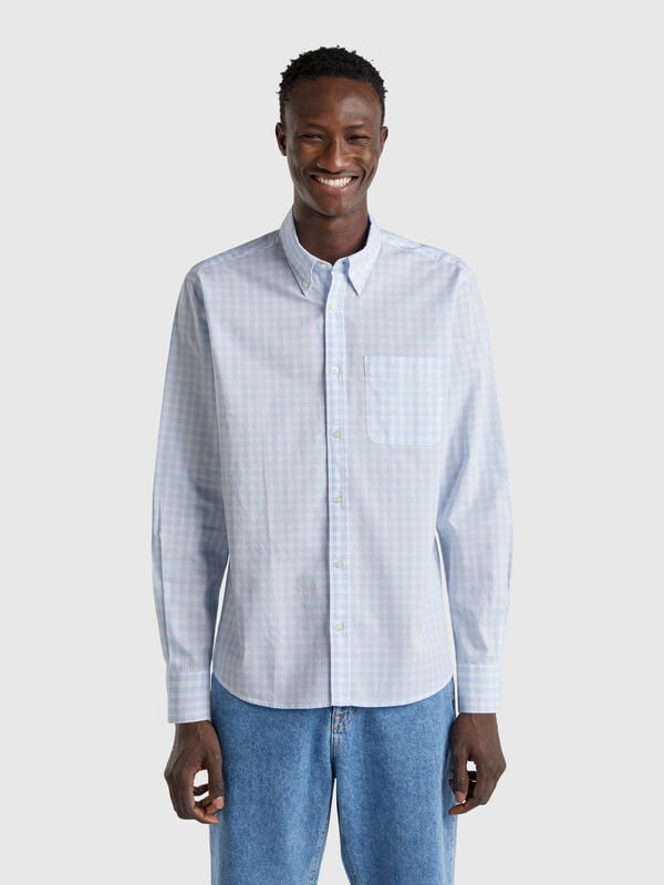 Chemise boutonnée à carreaux Homme