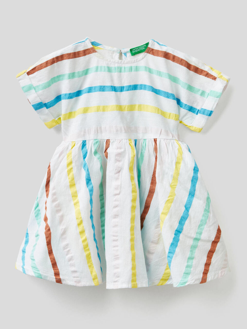Robe 100% coton avec imprimé à rayures image number 1