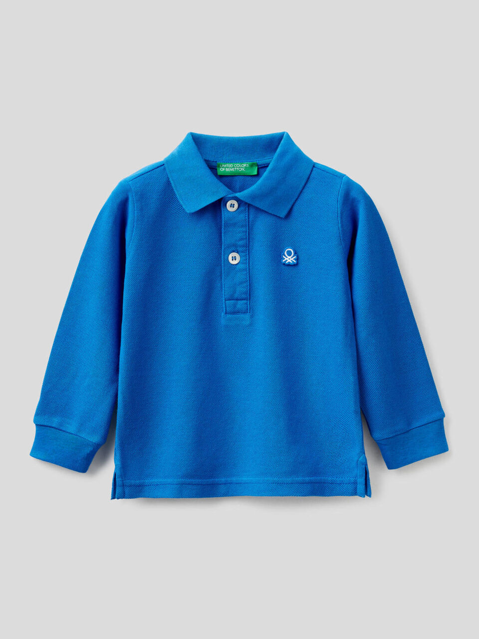 Polo manches longues en coton bio image number 1