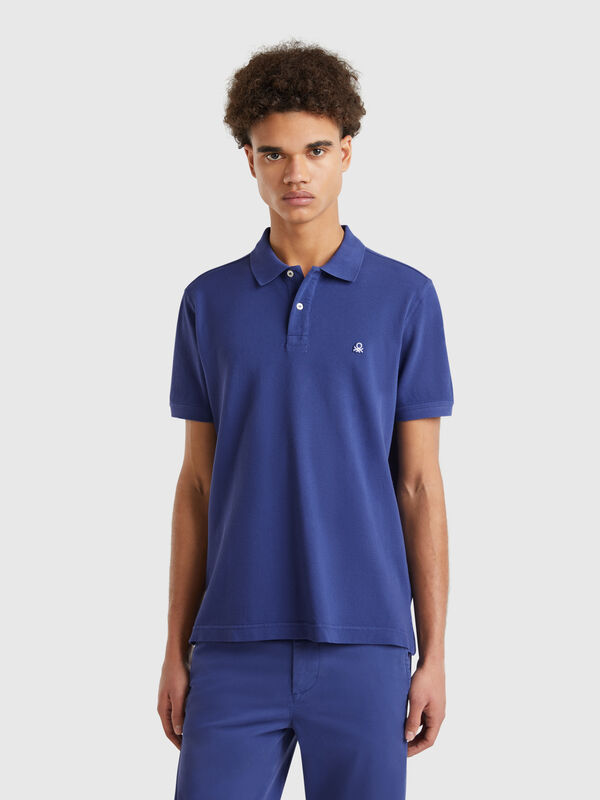 Polo regular bleu Homme