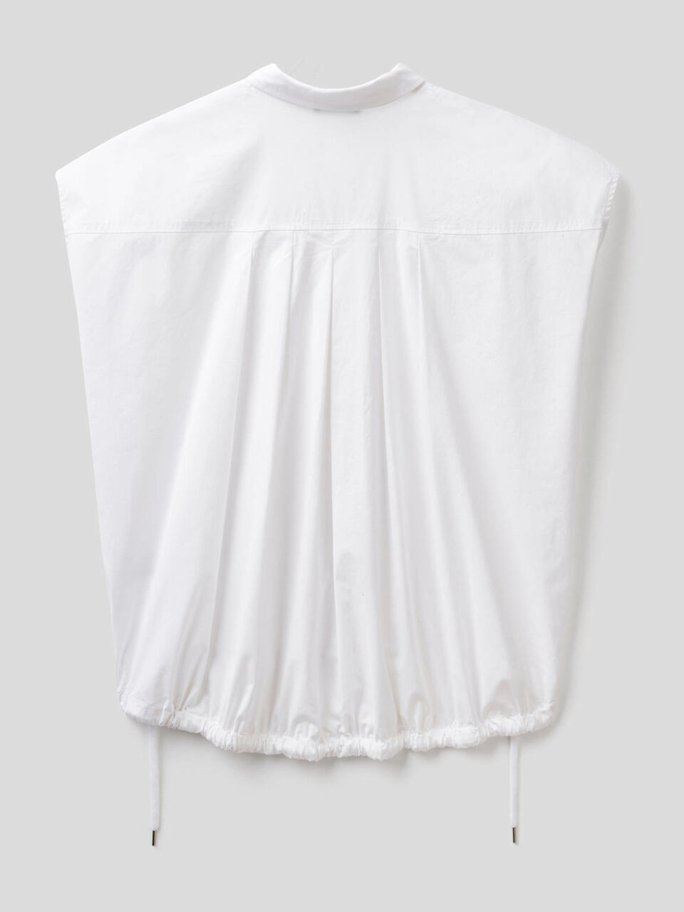 Blouse en coton stretch avec cordon de serrage image number 2