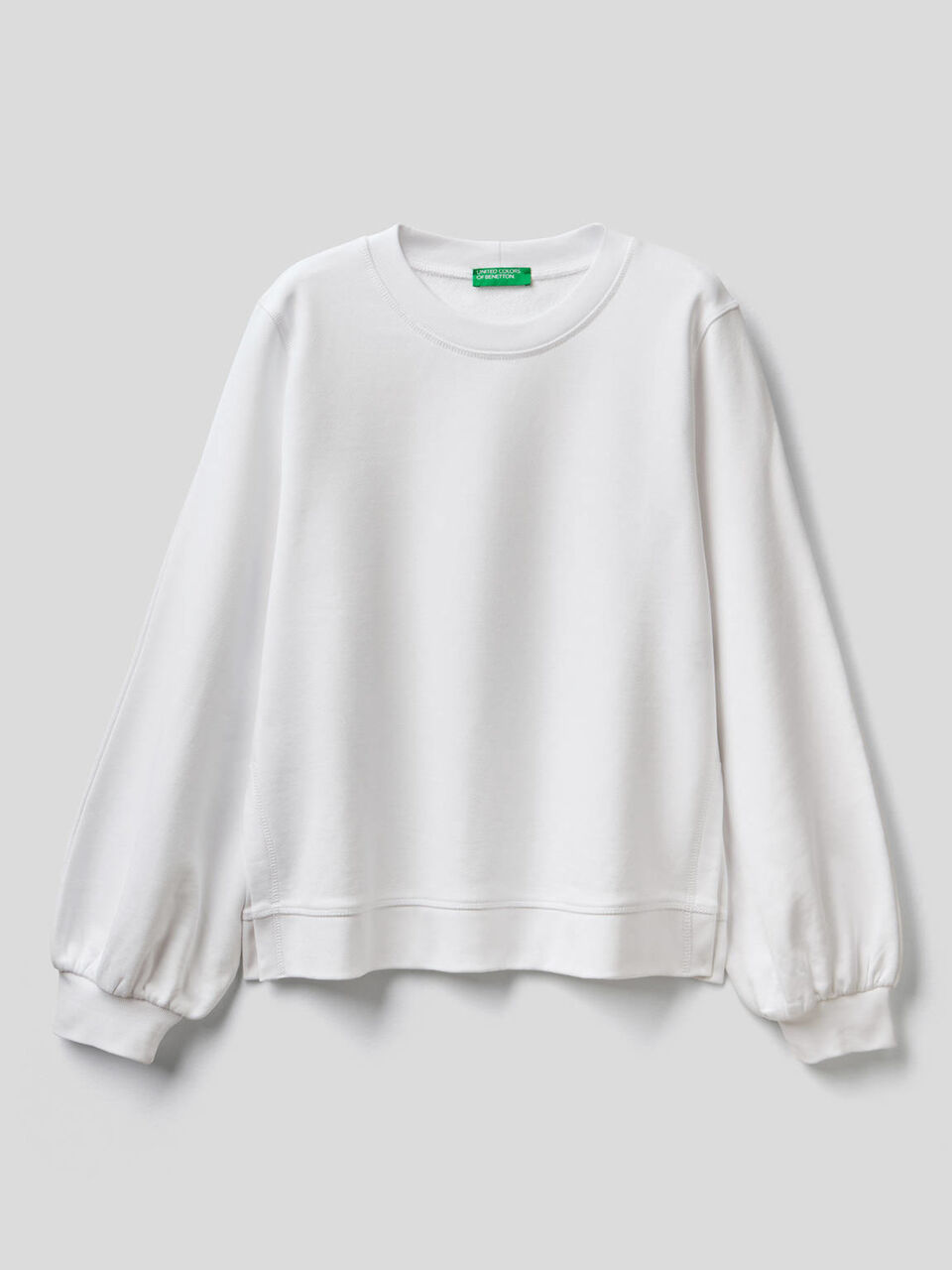 Sweat en coton avec manches bouffantes image number 1